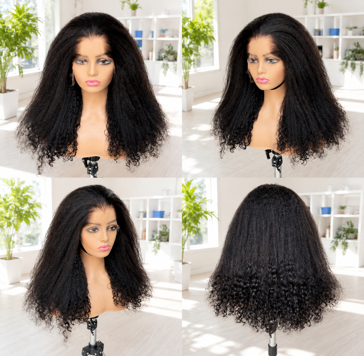 Peruvian 13×4 Frontal Wig – Natural Black-Lagos hair line | 18inches| 180% Density