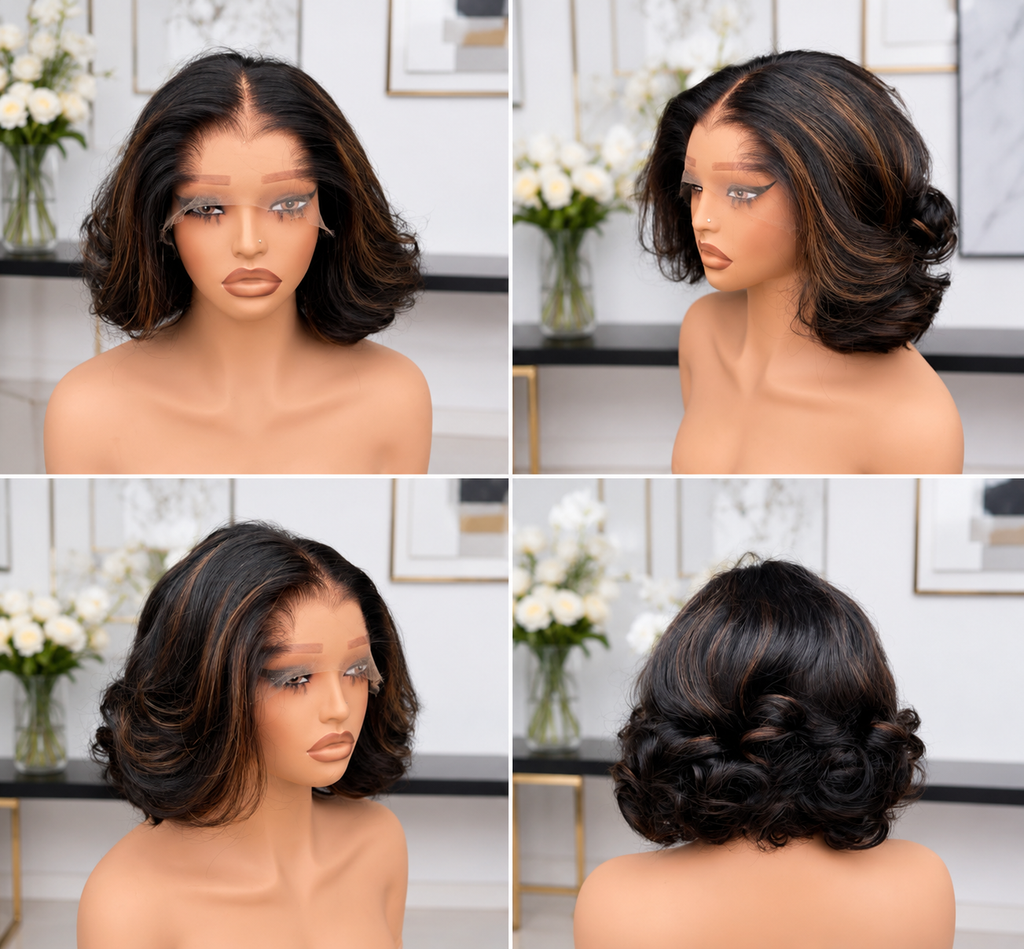 10" Peruvian Human Hair Bob Wig
