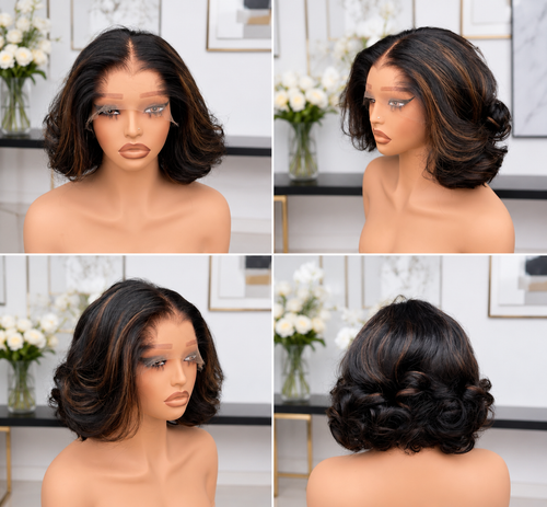 10" Peruvian Human Hair Bob Wig