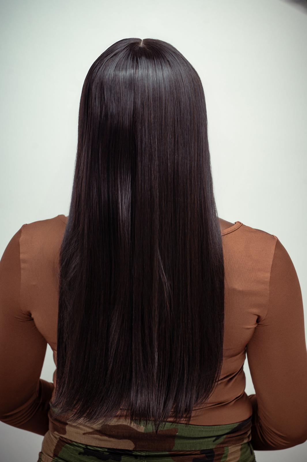 Bone Straight Fringe Wig